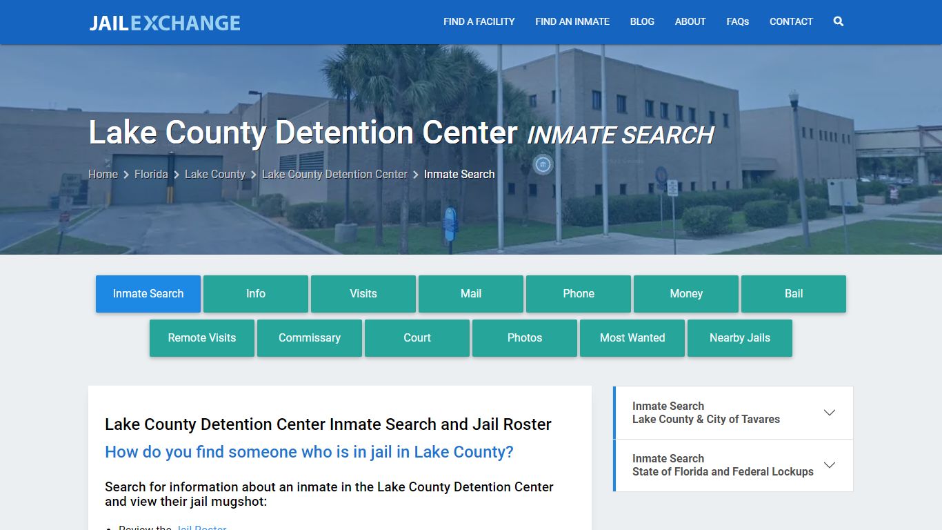 Inmate Search: Roster & Mugshots - Lake County Detention Center, FL